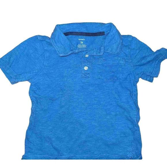 5T Boys Carters Blue Shirt - Picture 1 of 3